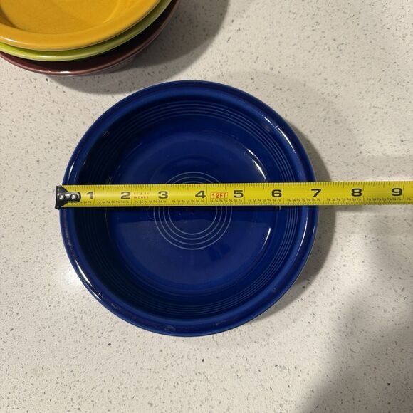 FIESTA set of 4 Mixed Colors 7” medium Cereal Bowls 19 oz Fiestaware - Picture 11 of 12